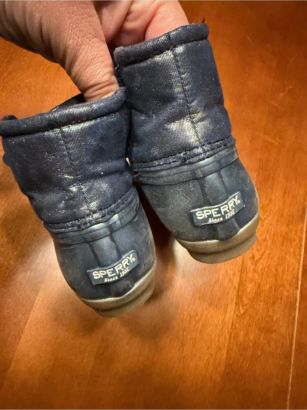 Sperry Kids Navy and Black Duck Rain Boots